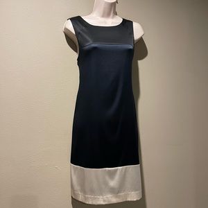 Theory Silk Color Block Shift Dress, 4